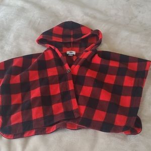Girls poncho fleece top